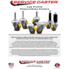 Service Caster Low Profile Polyurethane 35mm Wheel 8mm Threaded Stem Caster SCC, 4PK SCC-TS04S13810-PUB-M815-4